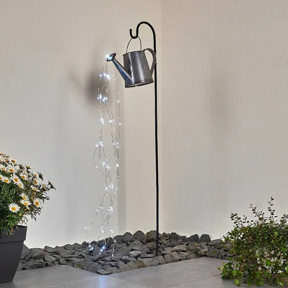 Lampe Solaire Isernia Led Noir, 80 Lumieres