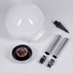 Lampe Solaire Kanganbou Led Argente, 4 Lumieres, Changeur De Couleurs