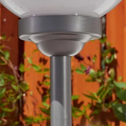 Lampe Solaire Kanganbou Led Argente, 4 Lumieres, Changeur De Couleurs