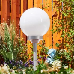 Lampe Solaire Kanganbou Led Argente, 4 Lumieres, Changeur De Couleurs