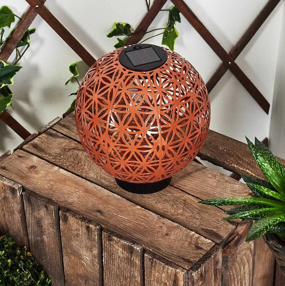 Lampe Solaire Leonard Led Rouge, Noir, 1 Lumiere