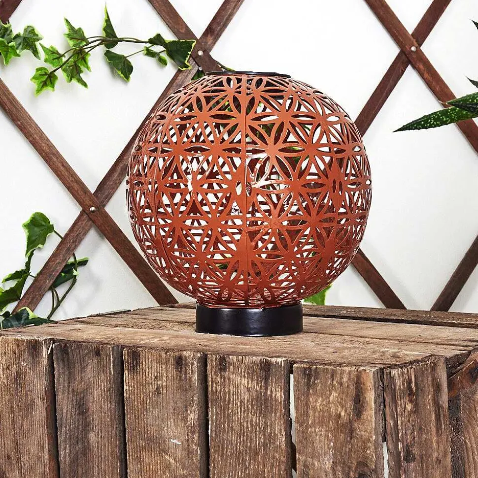 Lampe Solaire Leonard Led Rouge, Noir, 1 Lumiere