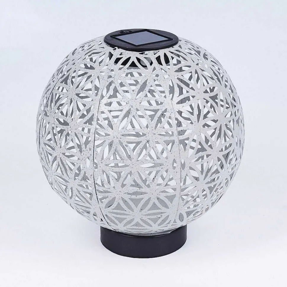 Lampe Solaire Leonard Led Noir, Blanc, 1 Lumiere