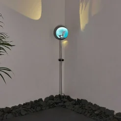 Lampe Solaire Loano Led Bleu, Argente, 1 Lumiere