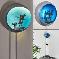 Lampe Solaire Loano Led Bleu, Argente, 1 Lumiere