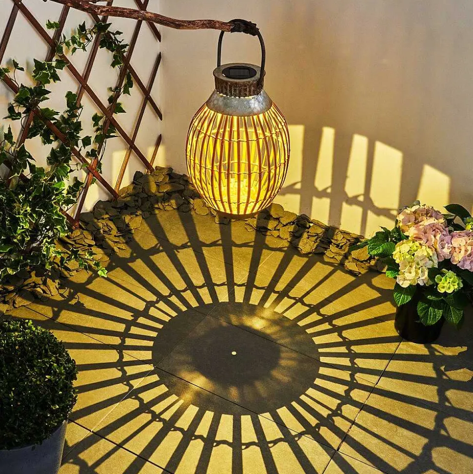 Lampe Solaire Mazomanie Led Bois Clair, Rouille, 1 Lumiere