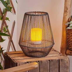 Lampe Solaire Mendola Led Gris, 1 Lumiere