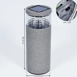 Lampe Solaire Mesabolo Led Gris, Noir, 1 Lumiere