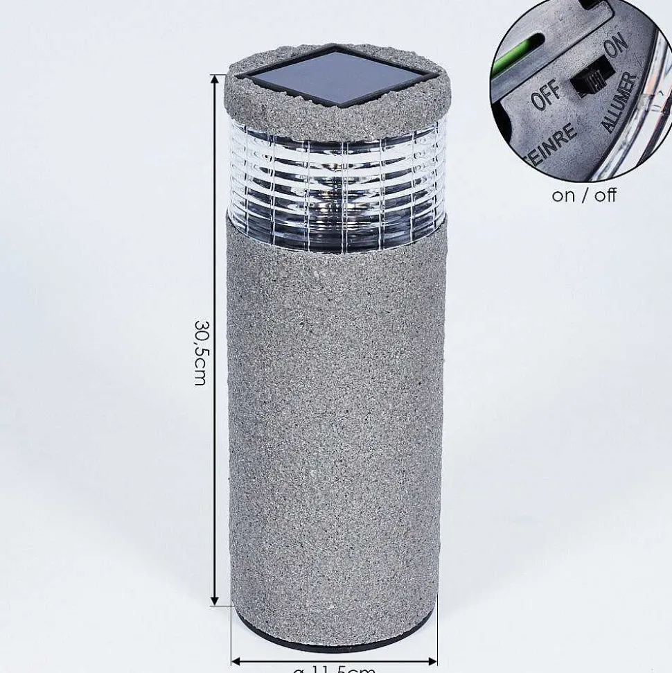 Lampe Solaire Mesabolo Led Gris, Noir, 1 Lumiere