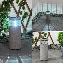 Lampe Solaire Mesabolo Led Gris, Noir, 1 Lumiere