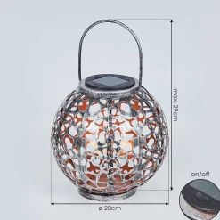 Lampe Solaire Moreland Led Cuivre, Noir, Argente, 1 Lumiere