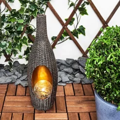 Lampe Solaire Otterstad Led Brun, Or, 1 Lumiere