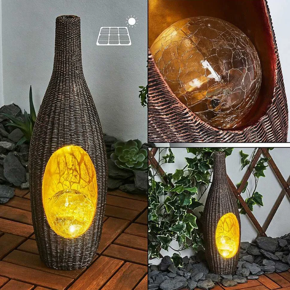 Lampe Solaire Otterstad Led Brun, Or, 1 Lumiere