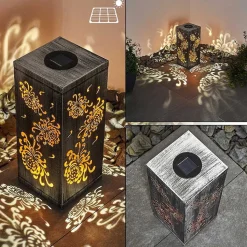 Lampe Solaire Parikia Led Argente, 1 Lumiere