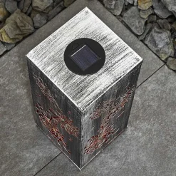 Lampe Solaire Parikia Led Argente, 1 Lumiere