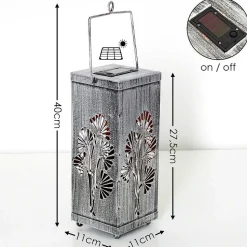 Lampe Solaire Parikia Led Cuivre, Argente, 1 Lumiere