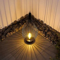 Lampe Solaire Pasadena Led Noir, 1 Lumiere