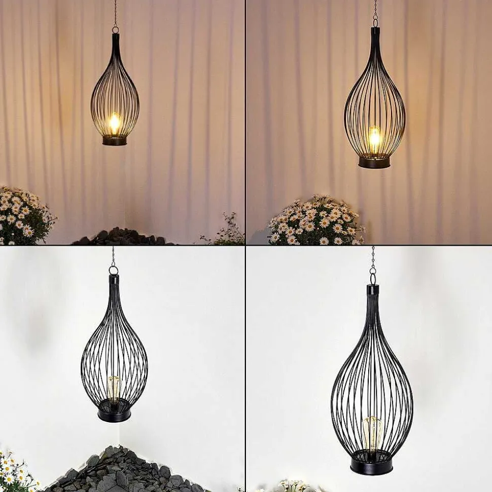 Lampe Solaire Pasadena Led Noir, 1 Lumiere