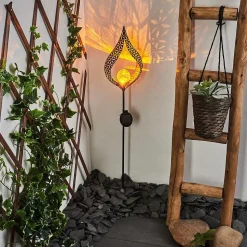 Lampe Solaire Rovinj Led Cuivre, Noir, 1 Lumiere