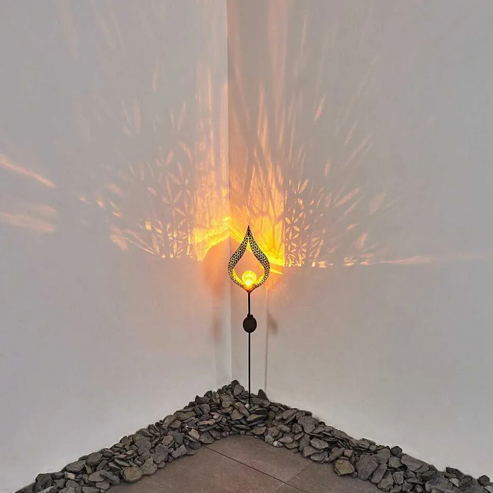 Lampe Solaire Rovinj Led Cuivre, Noir, 1 Lumiere