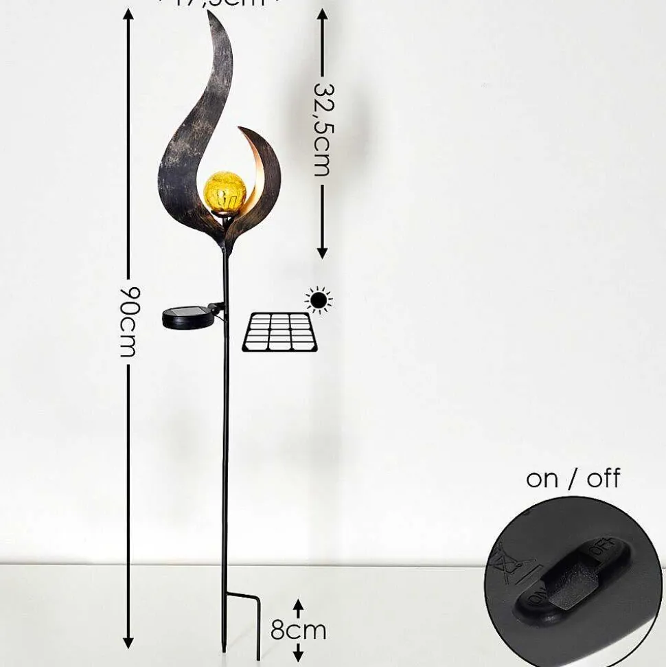 Lampe Solaire Rovinj Led Anthracite, Cuivre, 1 Lumiere