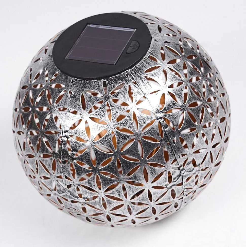 Lampe Solaire Samoao Led Cuivre, Noir, Argente, 1 Lumiere