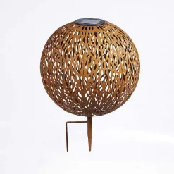 Lampe Solaire Samoao Led Rouille, Noir, 1 Lumiere