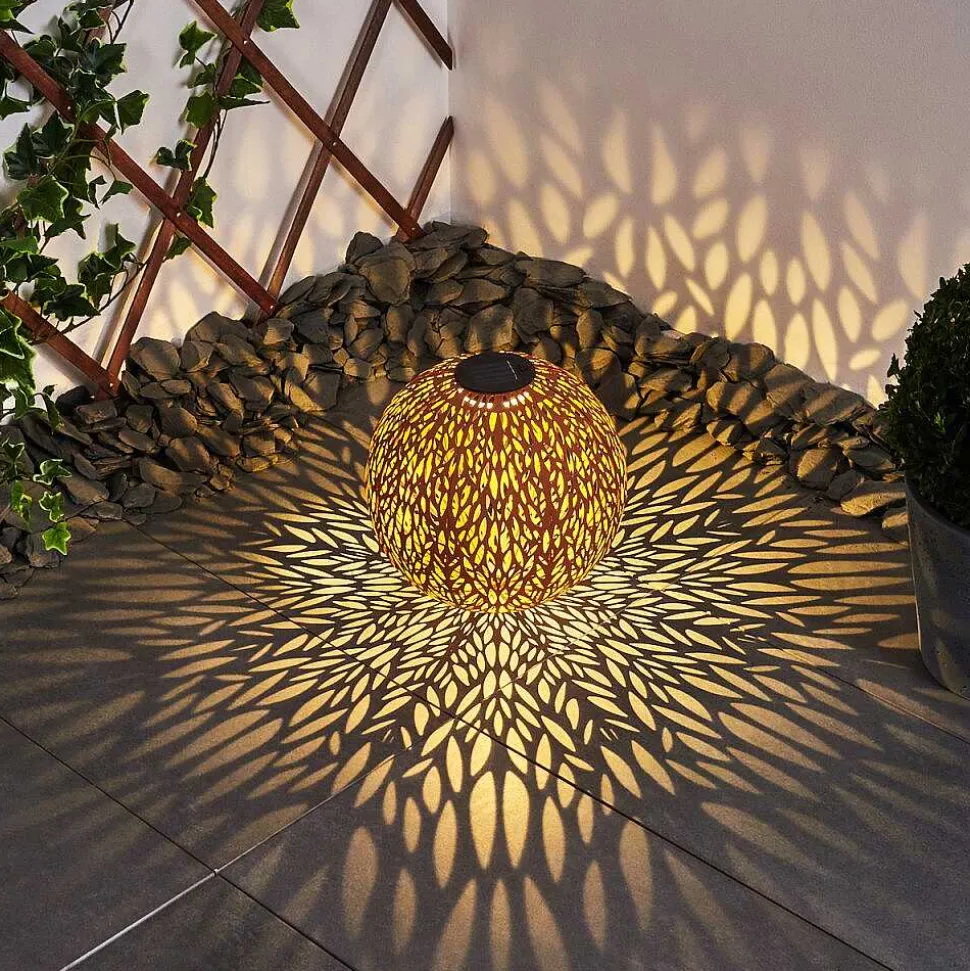 Lampe Solaire Samoao Led Rouille, Noir, 1 Lumiere