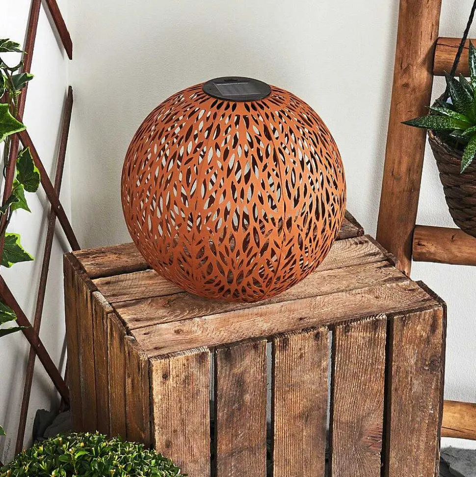 Lampe Solaire Samoao Led Rouille, Noir, 1 Lumiere