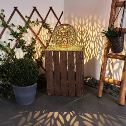 Lampe Solaire Samoao Led Rouille, Noir, 1 Lumiere