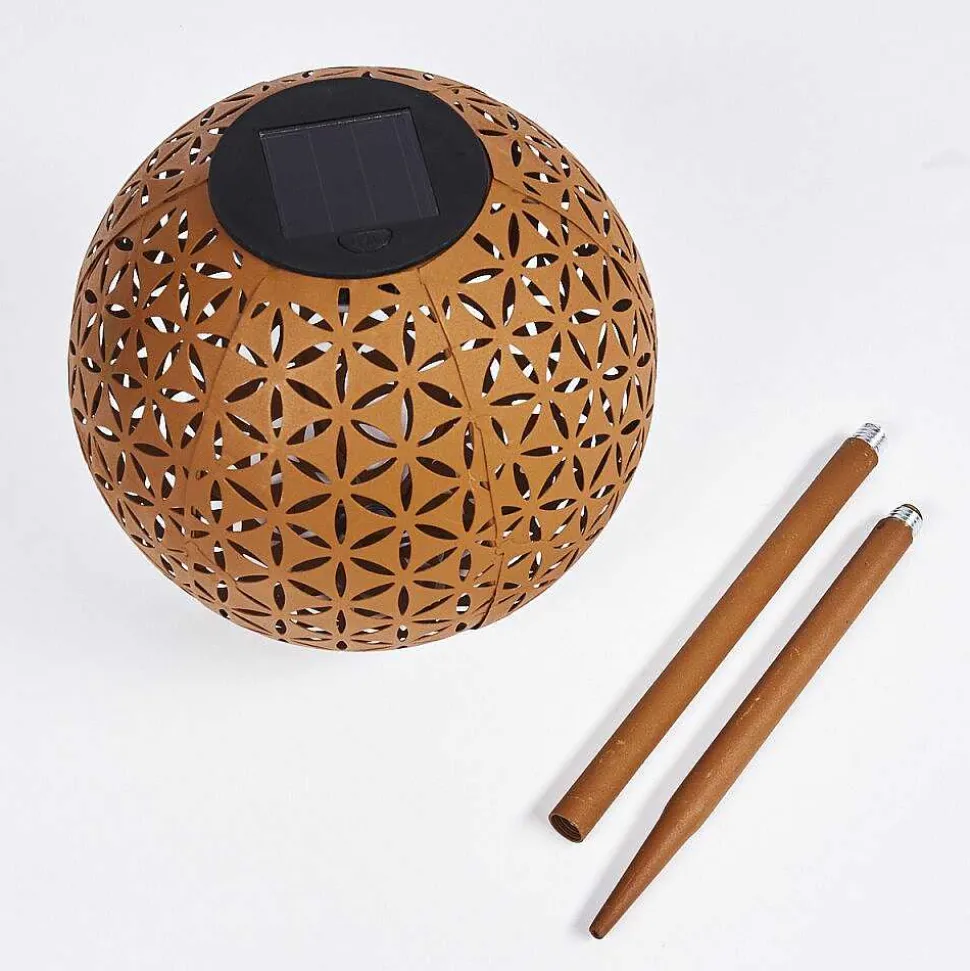 Lampe Solaire Samoao Led Rouille, Noir, 1 Lumiere