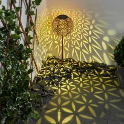 Lampe Solaire Samoao Led Rouille, Noir, 1 Lumiere