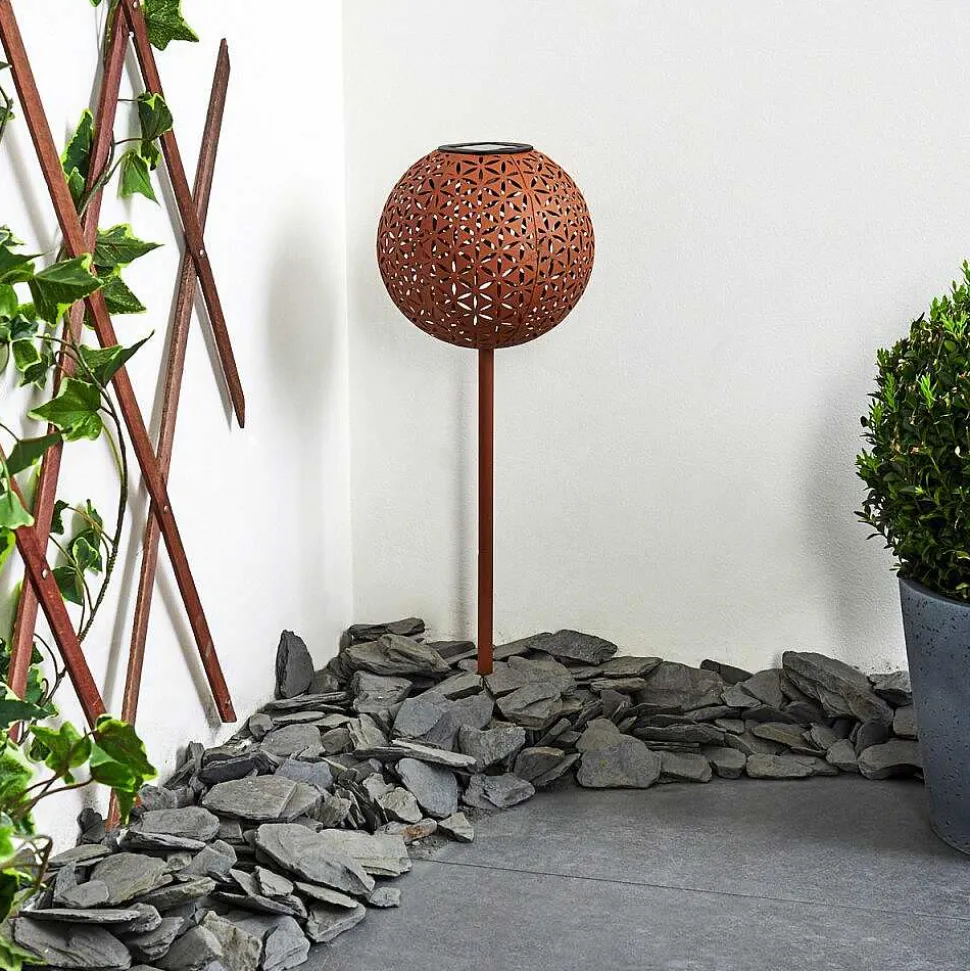 Lampe Solaire Samoao Led Rouille, Noir, 1 Lumiere