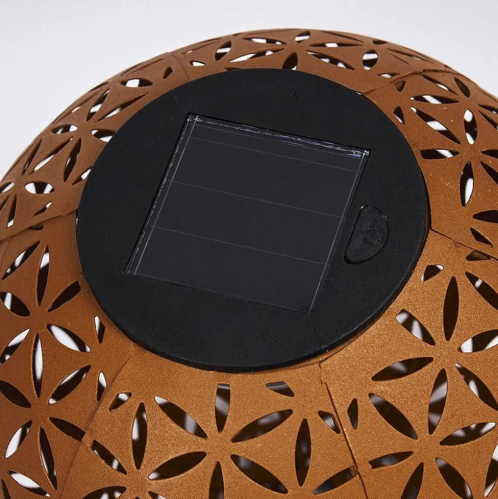 Lampe Solaire Samoao Led Rouille, Noir, 1 Lumiere