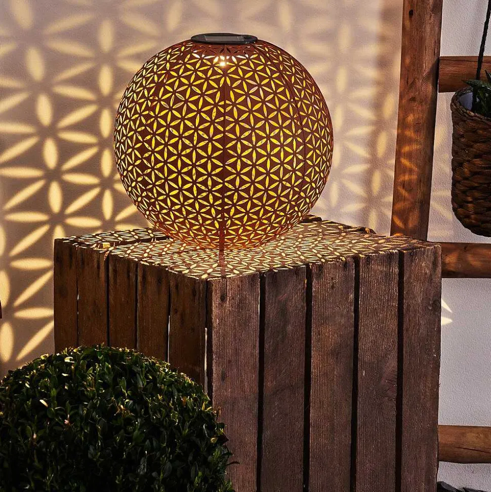 Lampe Solaire Samoao Led Rouille, Noir, 1 Lumiere