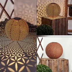 Lampe Solaire Samoao Led Rouille, Noir, 1 Lumiere