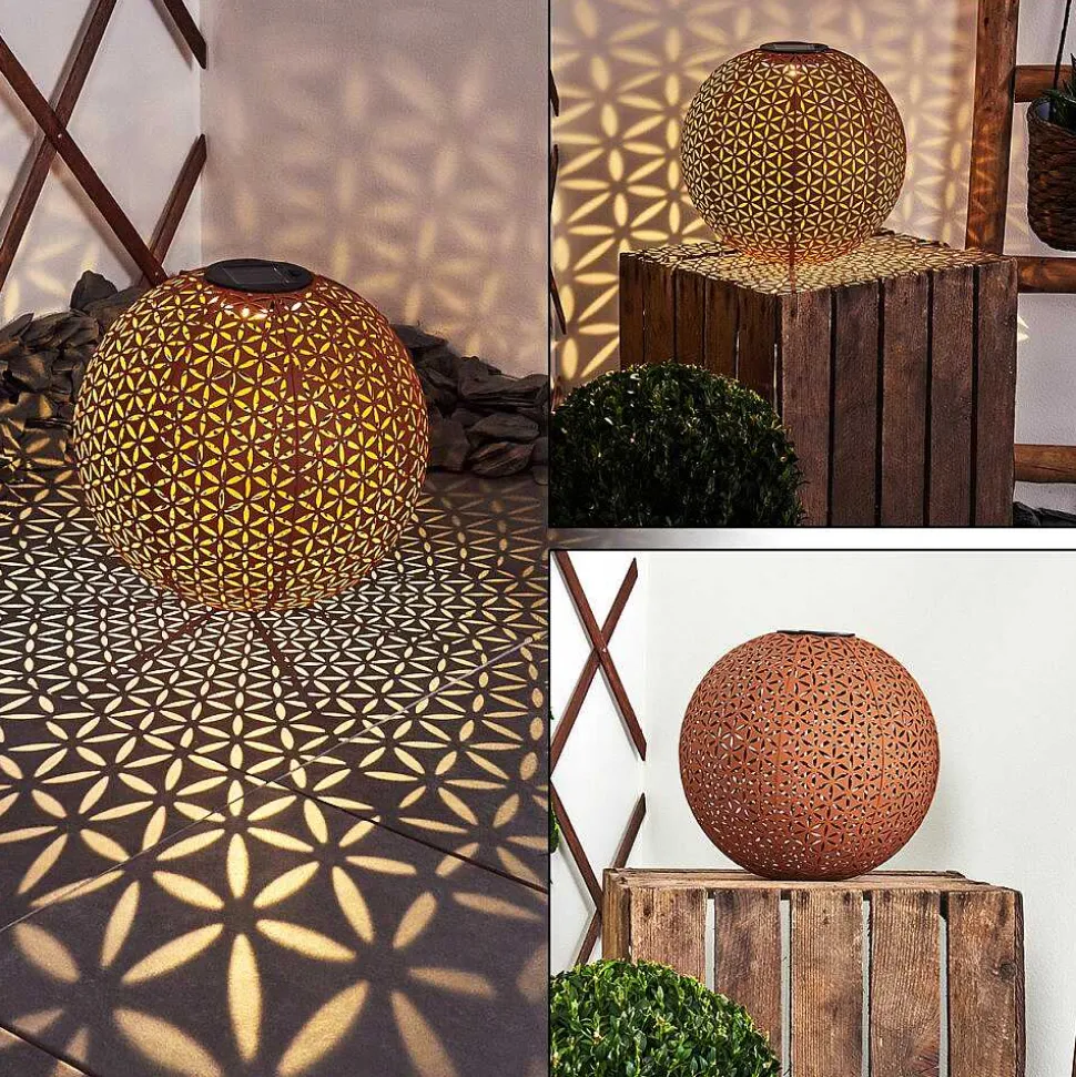 Lampe Solaire Samoao Led Rouille, Noir, 1 Lumiere