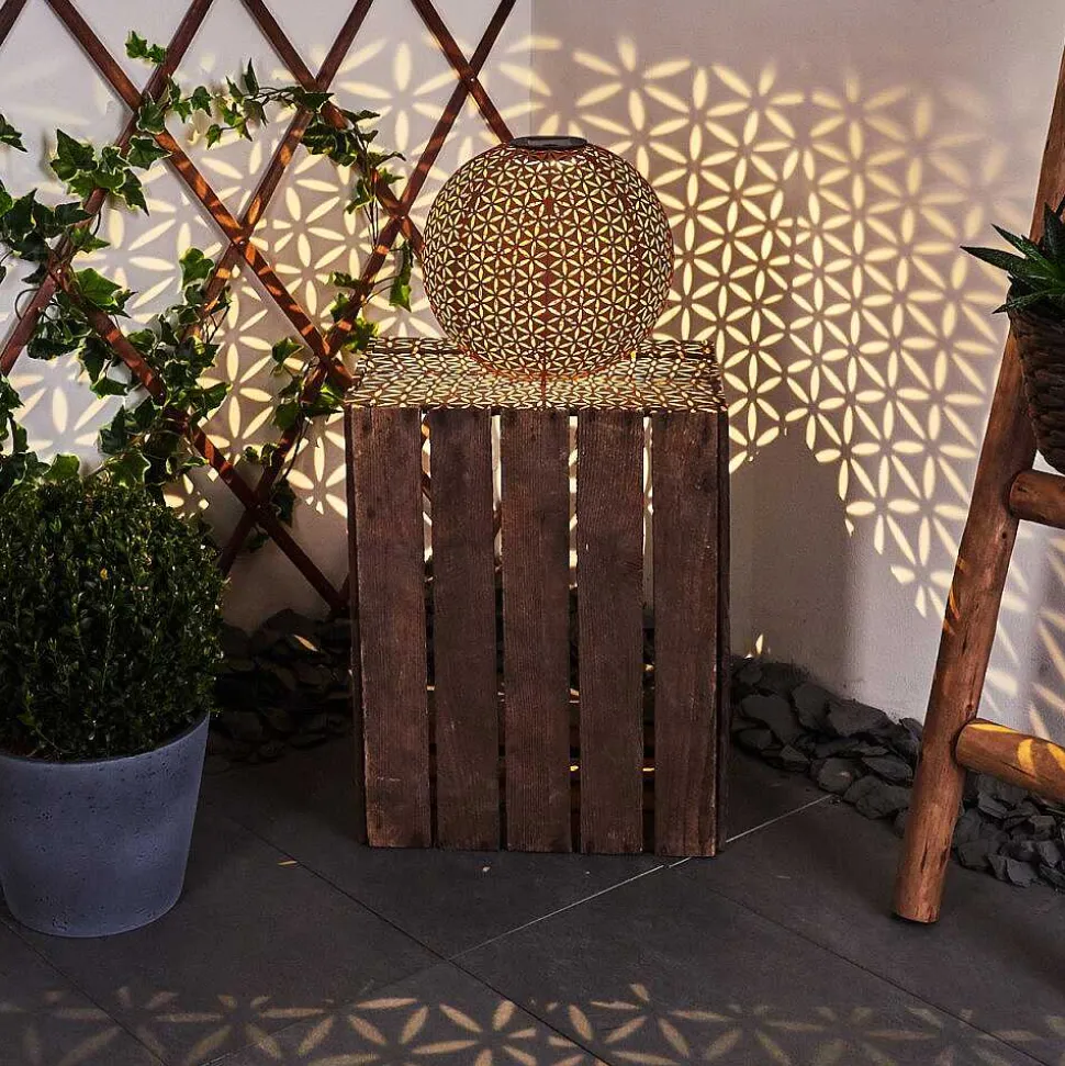 Lampe Solaire Samoao Led Rouille, Noir, 1 Lumiere