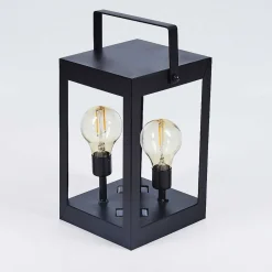 Lampe Solaire Sciolze Led Noir, Transparent, 2 Lumieres