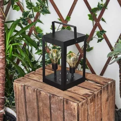 Lampe Solaire Sciolze Led Noir, Transparent, 2 Lumieres