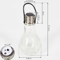 Lampe Solaire Tian Led Noir, 1 Lumiere