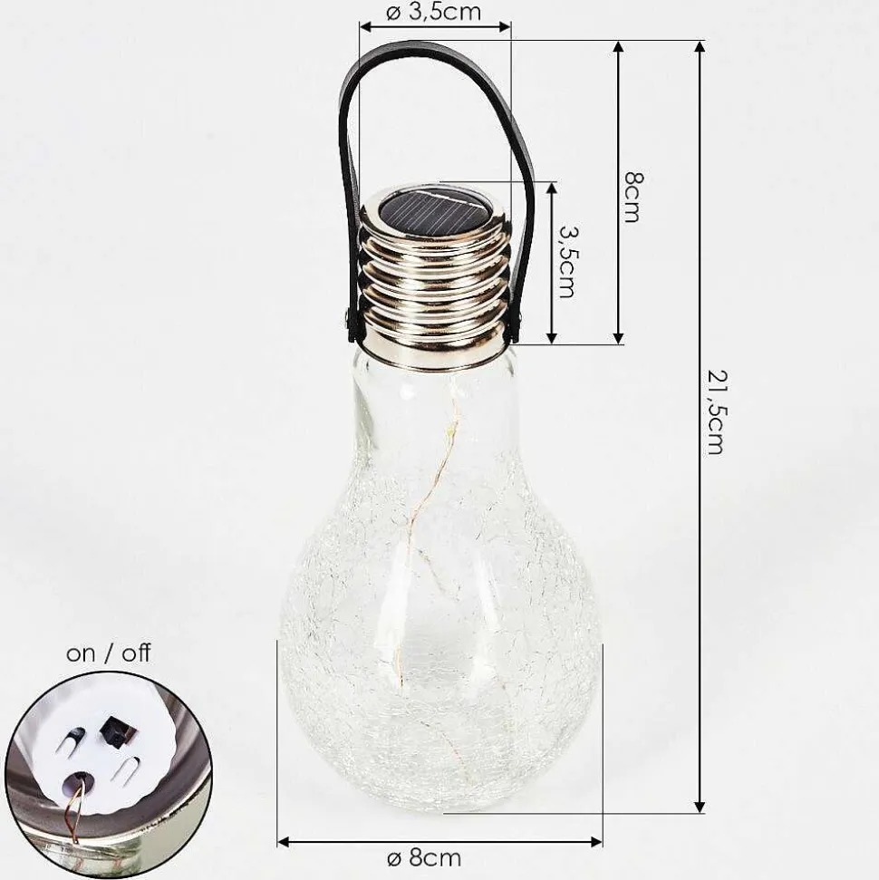 Lampe Solaire Tian Led Noir, 1 Lumiere