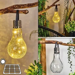 Lampe Solaire Tian Led Noir, 1 Lumiere