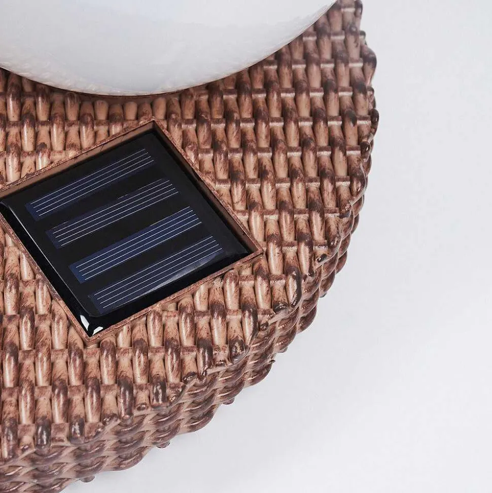 Lampe Solaires Centrache Led Brun, 1 Lumiere