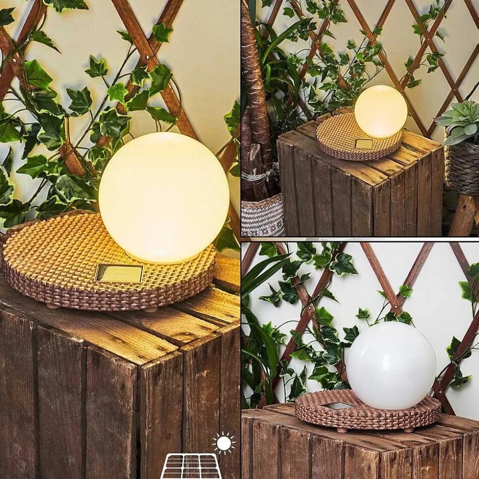 Lampe Solaires Centrache Led Brun, 1 Lumiere