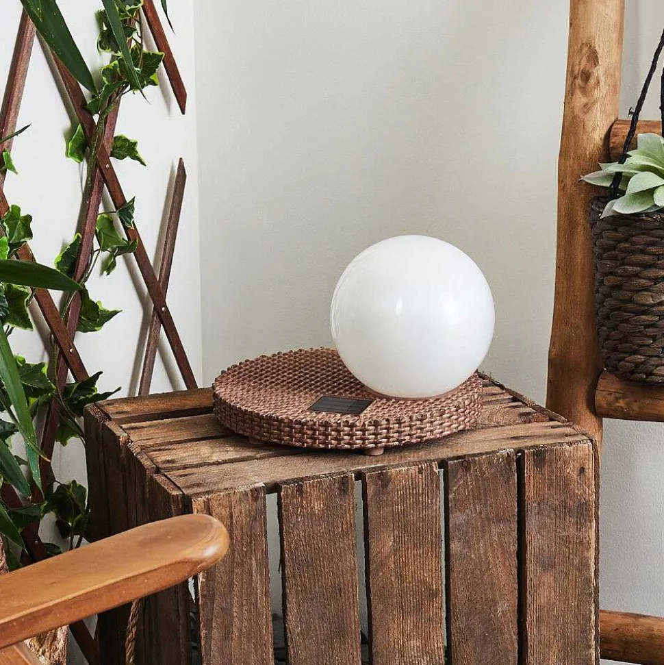 Lampe Solaires Centrache Led Brun, 1 Lumiere