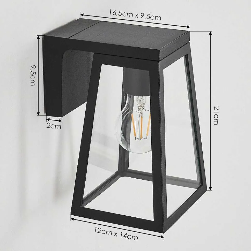 Lampe Solaires Juanico Led Noir, 1 Lumiere