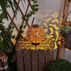 Lampe Solaires Leonard Led Noir, 1 Lumiere