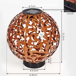 Lampe Solaires Leonard Led Noir, 1 Lumiere