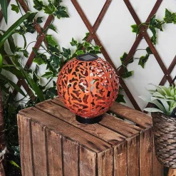 Lampe Solaires Leonard Led Noir, 1 Lumiere